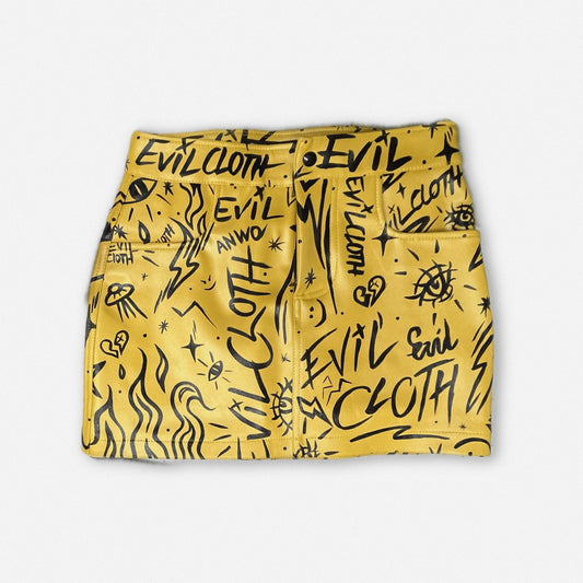 “SMSS” SKIRT - FREE HAND PRINTED